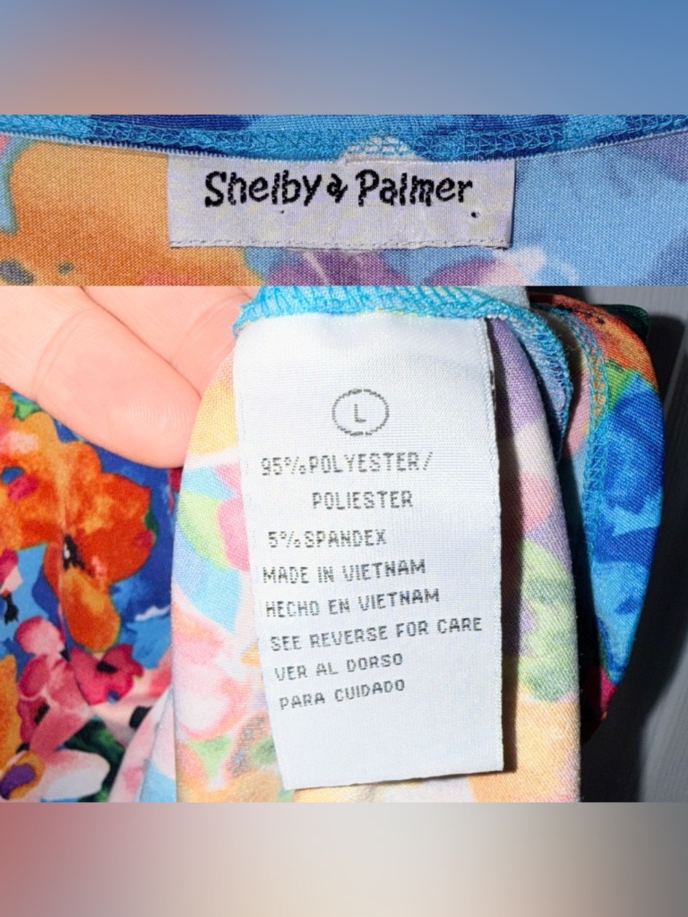 Shelby & Palmer Women’s Multicolor Floral Midi Dress-L-EUC - Picture 2 of 12